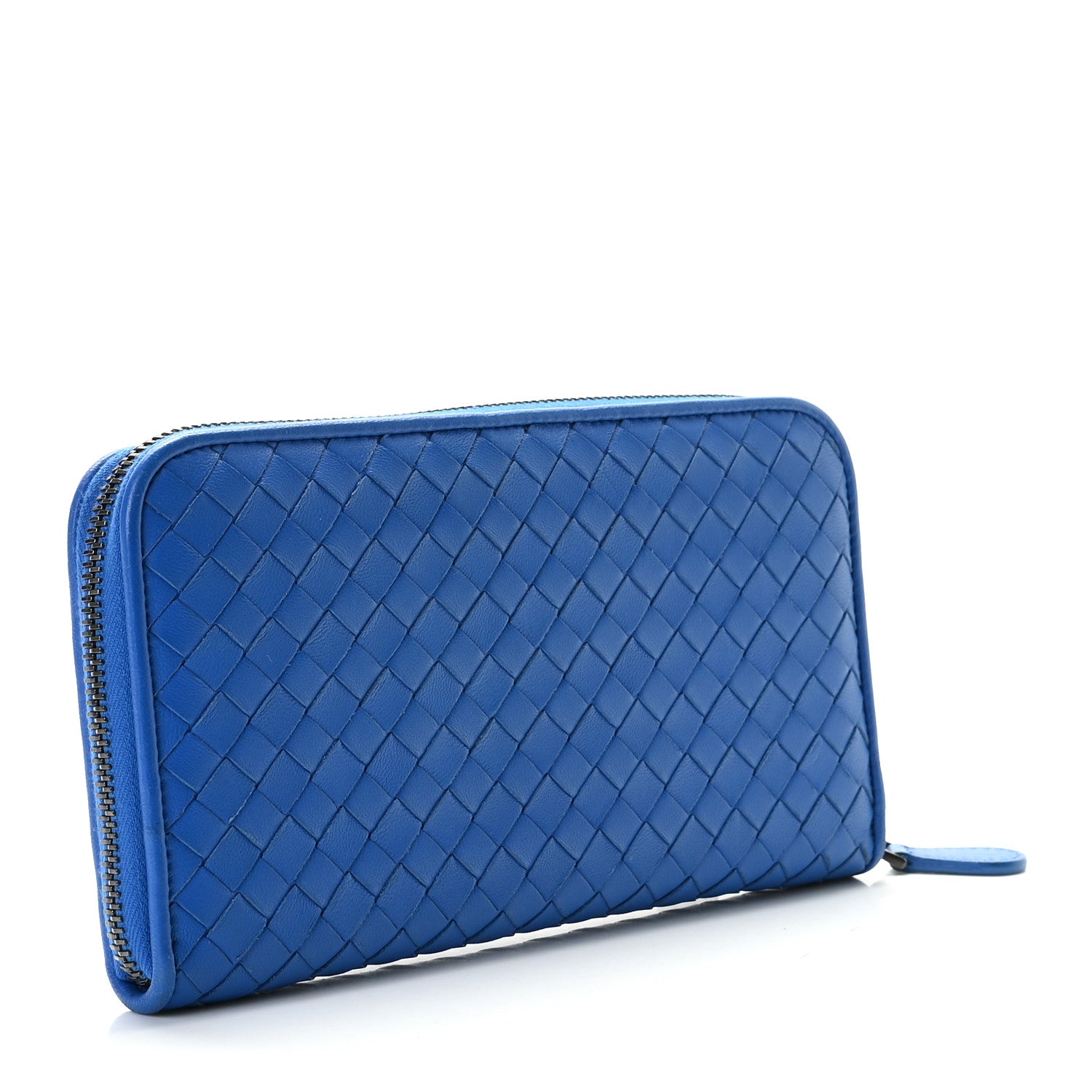 Bottega Veneta Nappa Intrecciato Zip Around Wallet Electrique 3 of 8