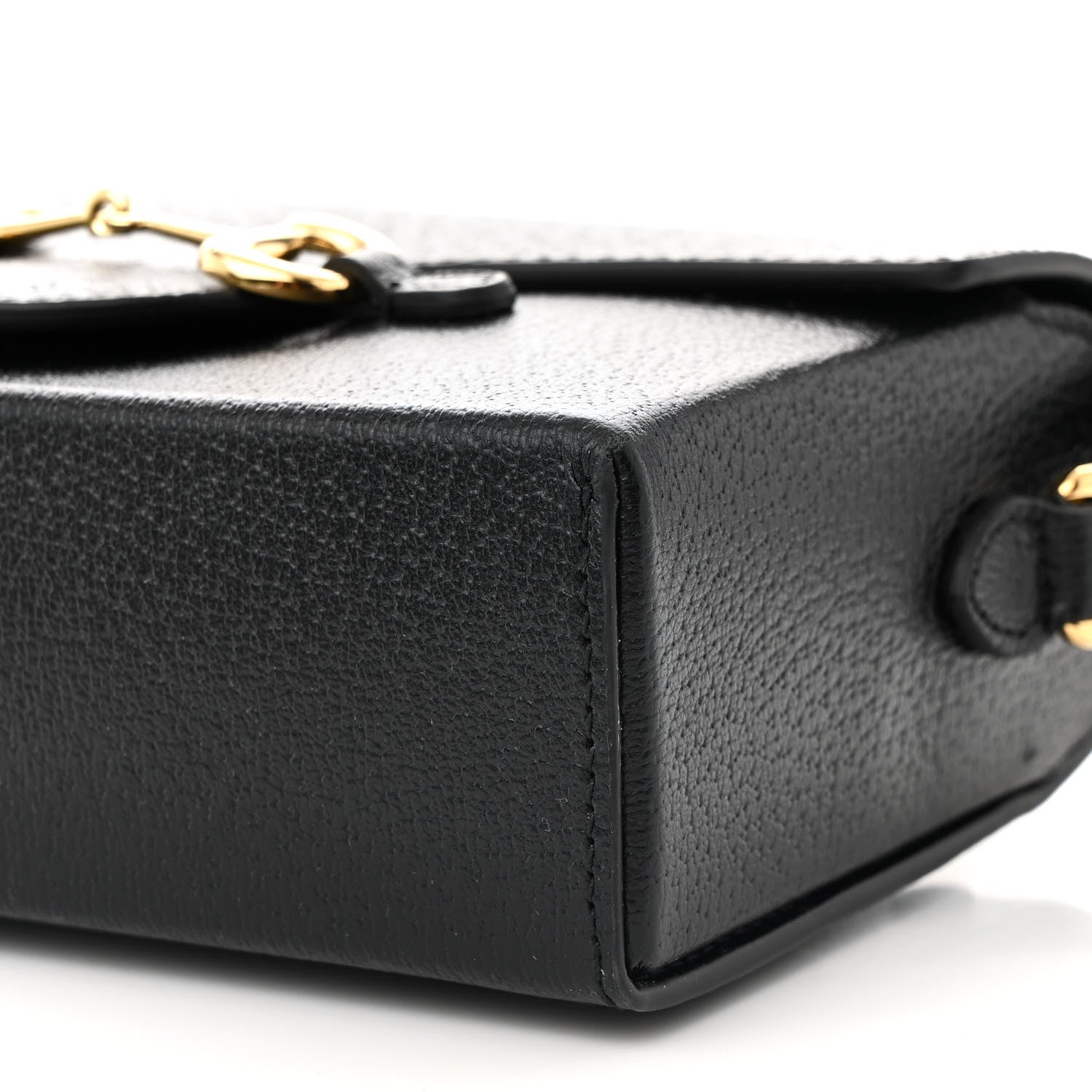 Gucci Calfskin Horsebit 1955 Shoulder Bag Black 10 of 11