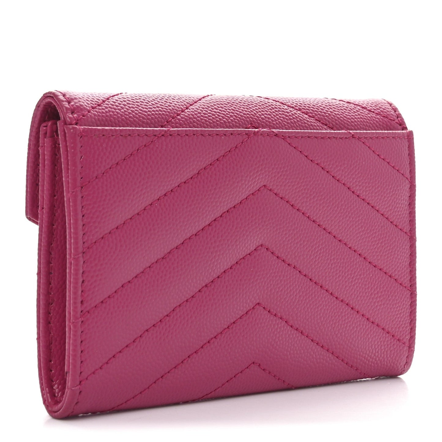Grain De Poudre Matelasse Chevron Small Monogram Envelope Wallet Bubblegum