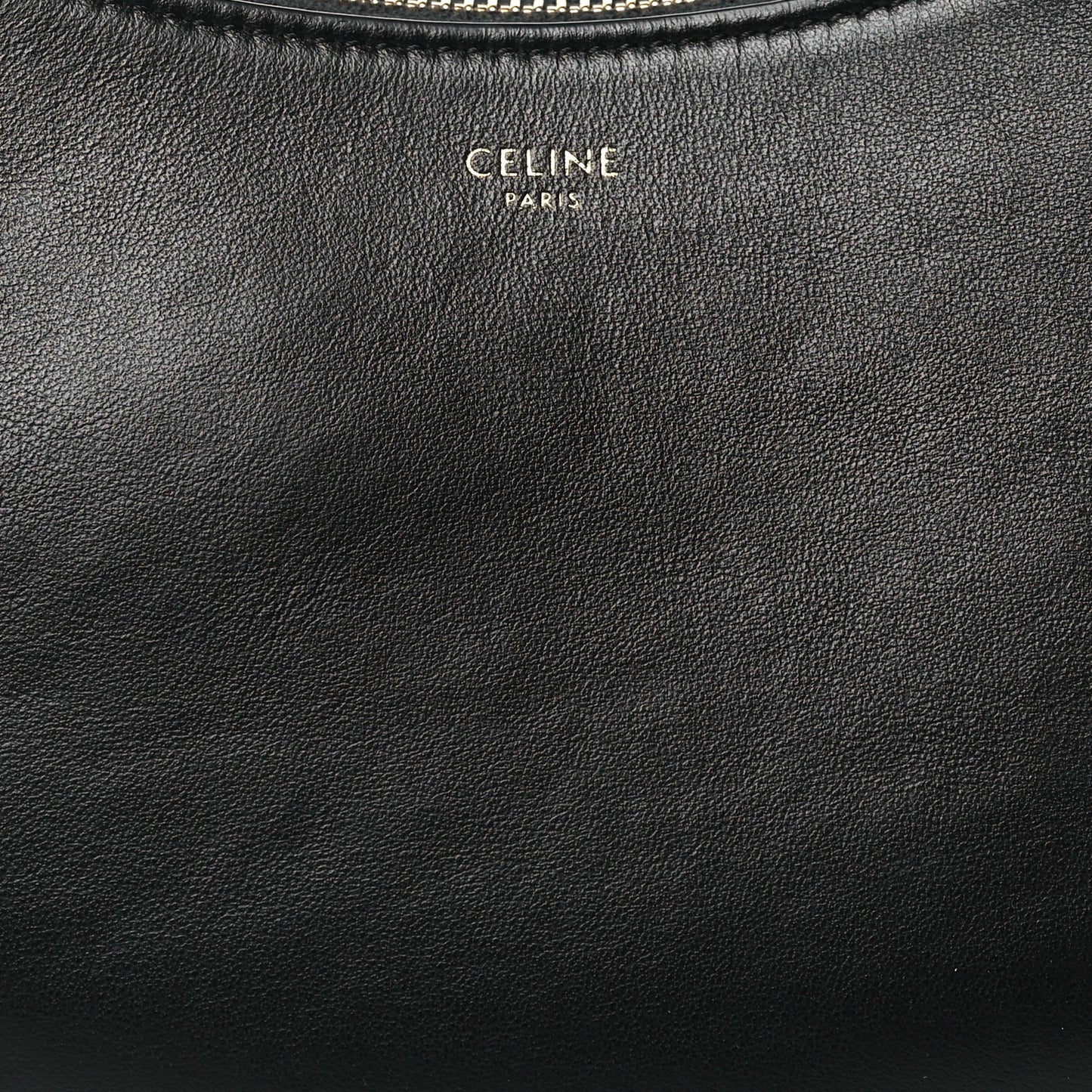 Smooth Calfskin Medium Strap Ava Shoulder Bag Black