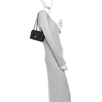 Chanel Shiny Caviar Mini Preppy Coco Shoulder Bag Black 2 of 11