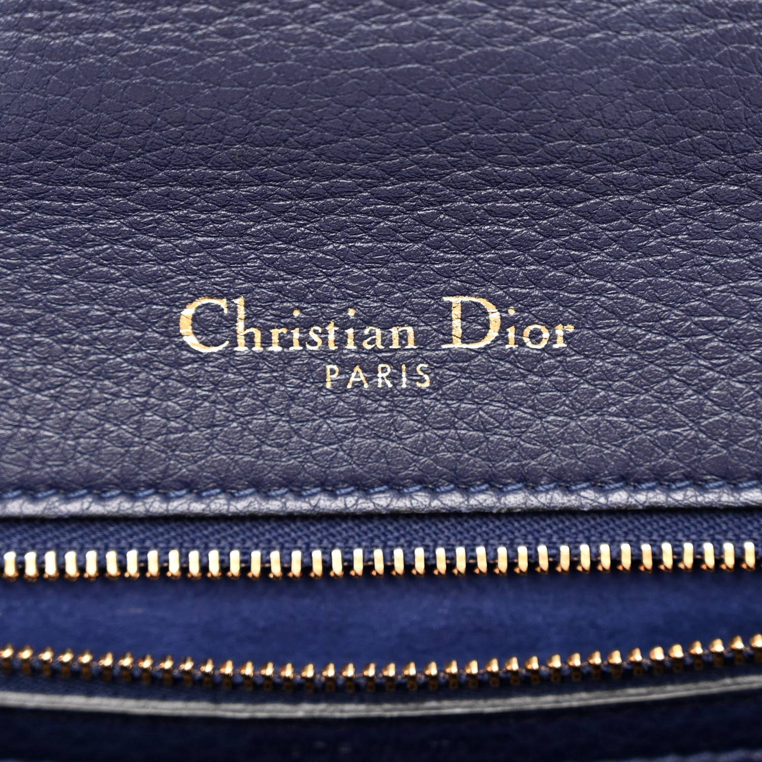 Christian Dior Grained Calfskin Medium Diorama Flap Bag Indigo Blue 6 of 9