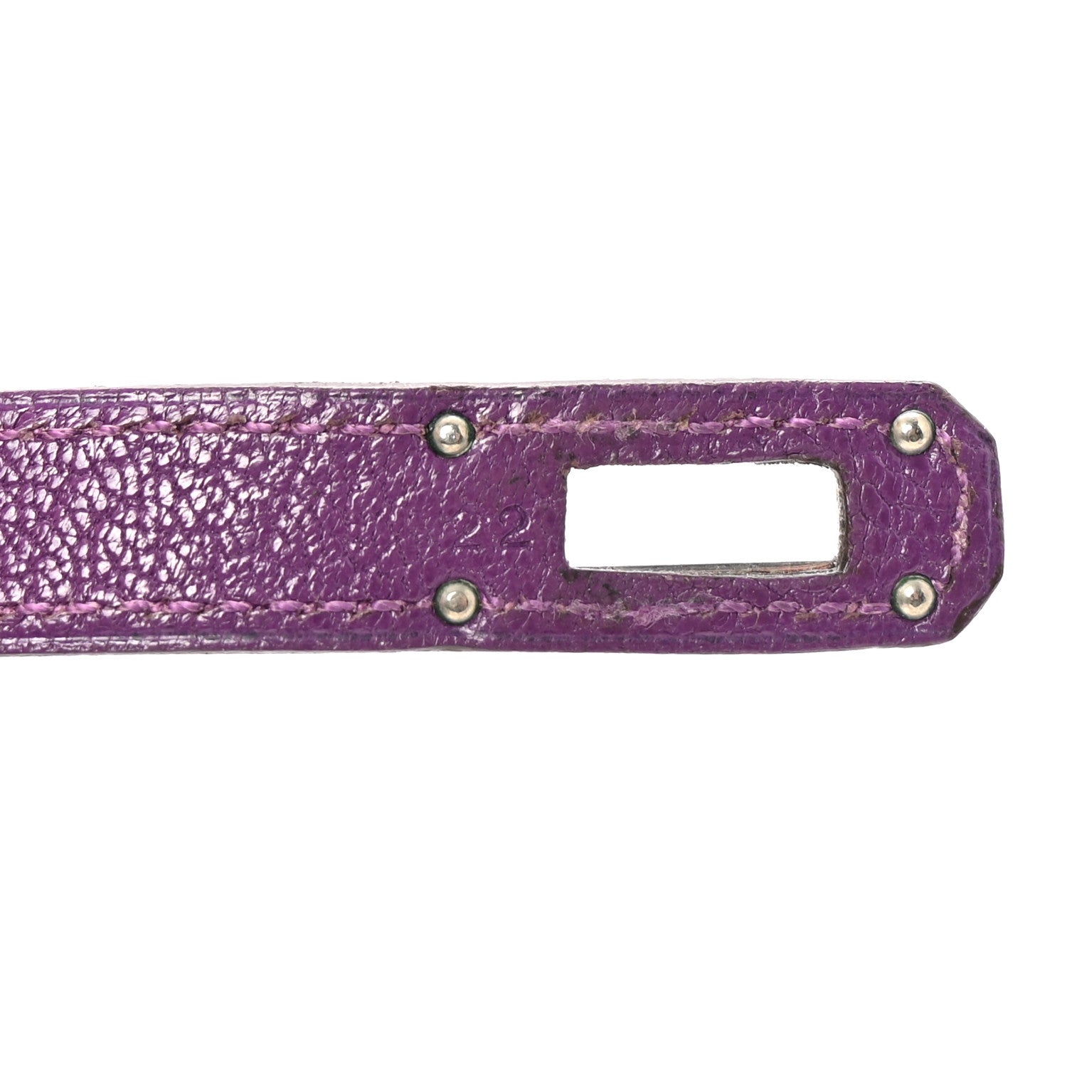 Hermes Chevre Mysore Kelly Longue Wallet Violet 7 of 7
