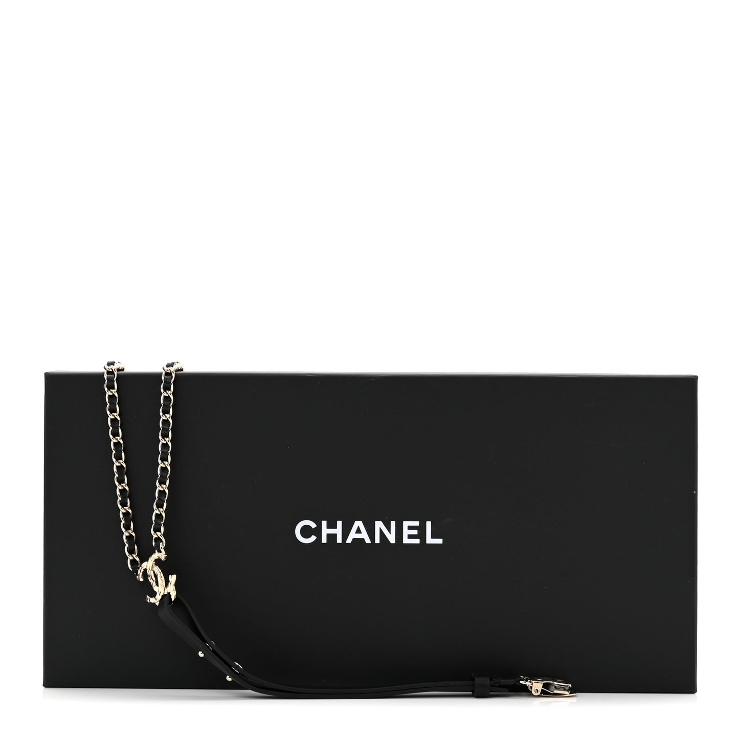 Calfskin CC Chain Suspenders M Black
