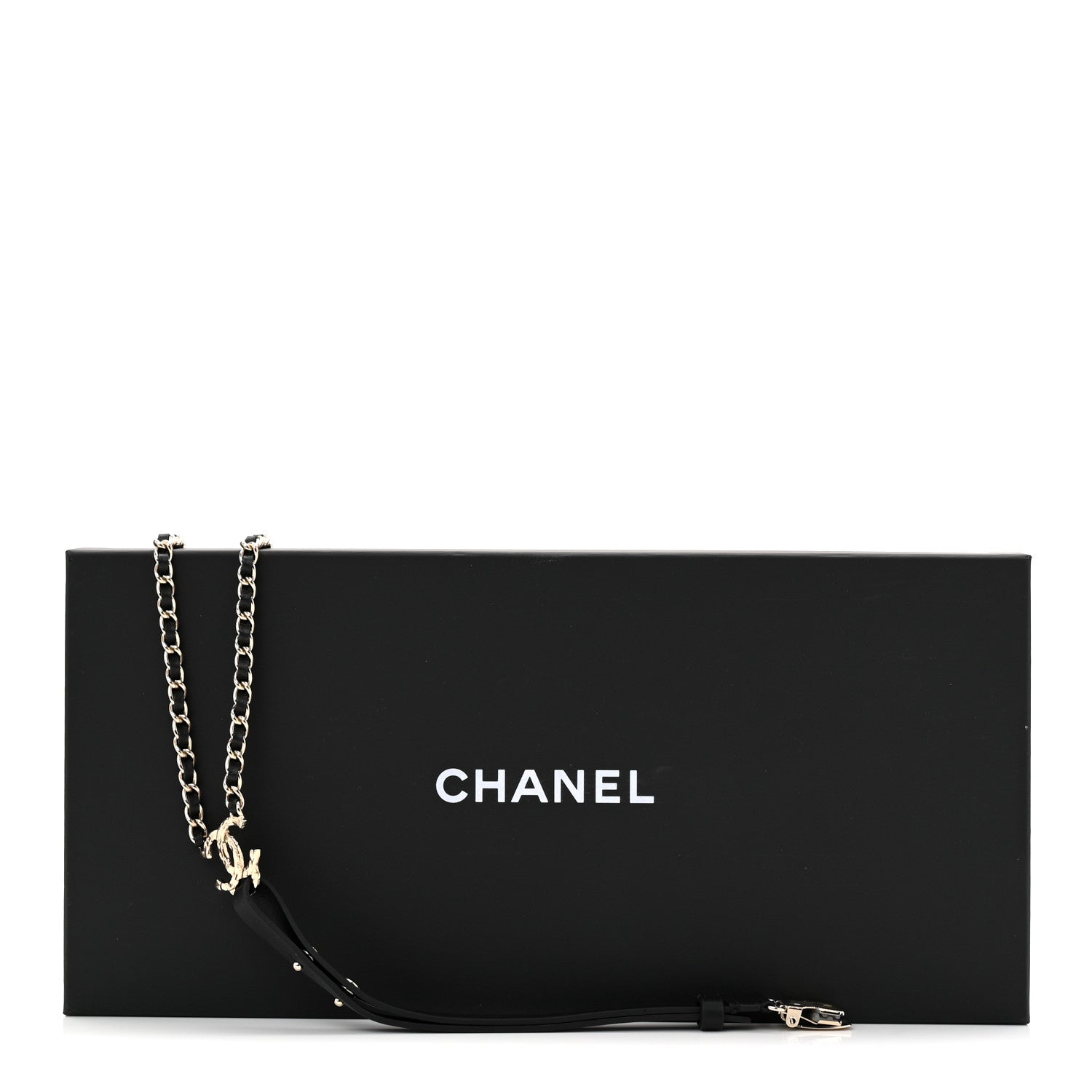 Chanel Calfskin CC Chain Suspenders M Black 4 of 4