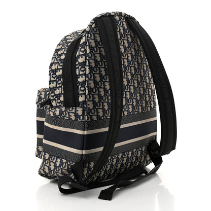 Christian Dior Oblique Diortravel Backpack Blue 3 of 11