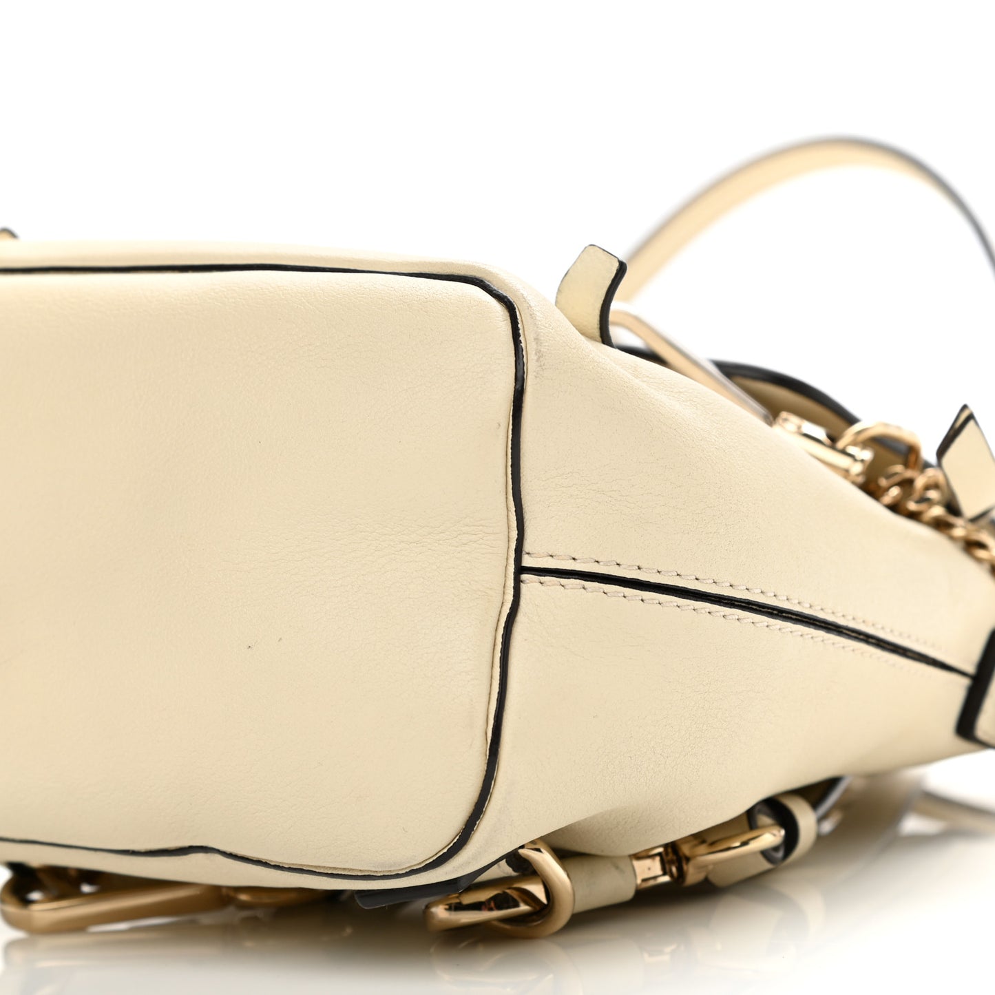 Suede Calfskin Mini Faye Backpack Off White