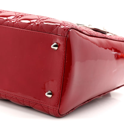 Christian Dior Patent Cannage Medium Lady Dior Red 10 of 10