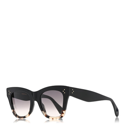 Celine Acetate Cat Eye Sunglasses CL40004I Havana Black 1 of 8