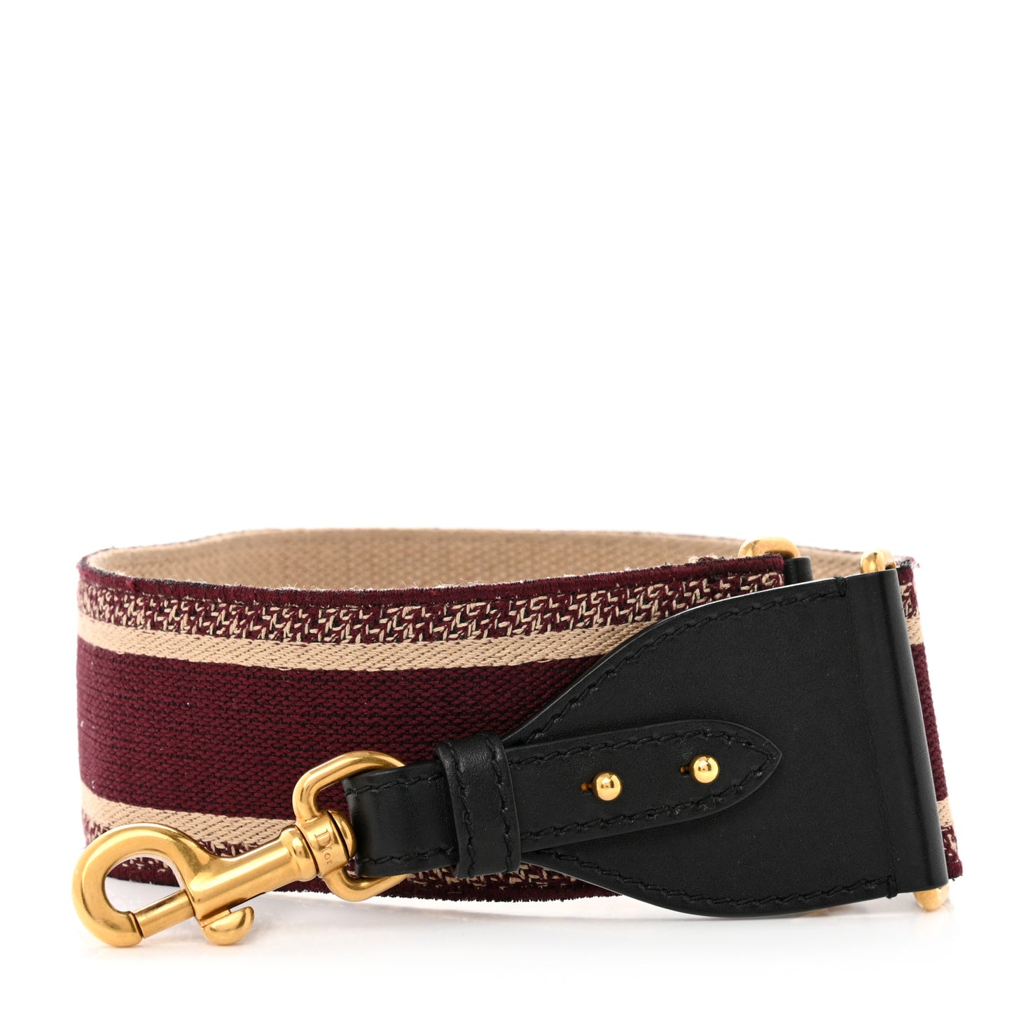 Canvas Embroidered Shoulder Strap Burgundy
