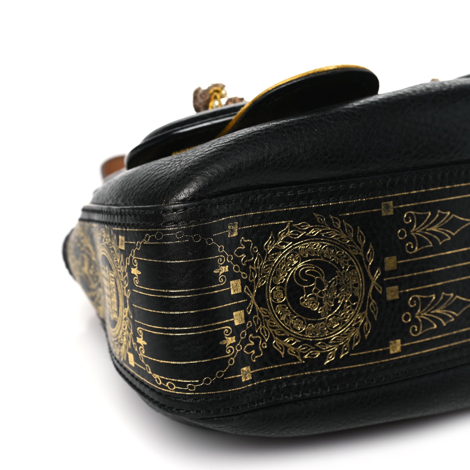 Fendi Calfskin Embellished B Bag Black 7 of 12