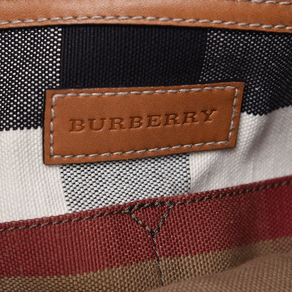 Burberry Canvas Mega Check Medium Ashby Hobo Saddle Brown 6 of 10