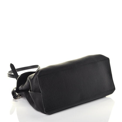 Gucci Cellarius Calfskin Medium Bamboo Daily Top Handle Bag Black 5 of 9