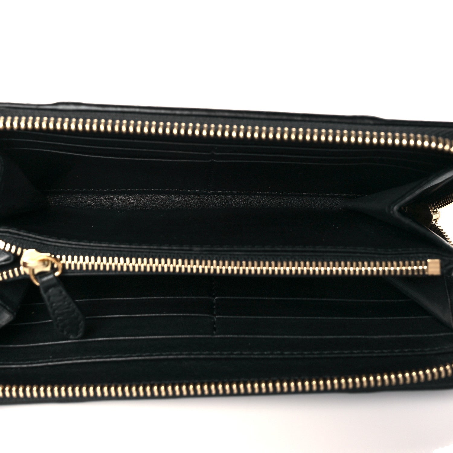 Burberry House Check Large Sartorial Ziggy Zip Around Wallet Black 5 of 7