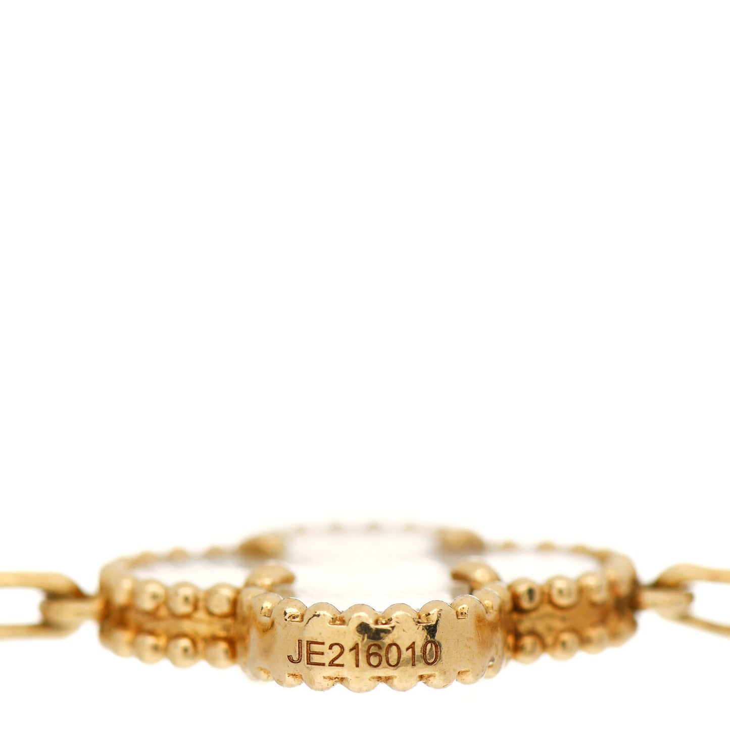 18K Yellow Gold Mother of Pearl 5 Motifs Vintage Alhambra Bracelet