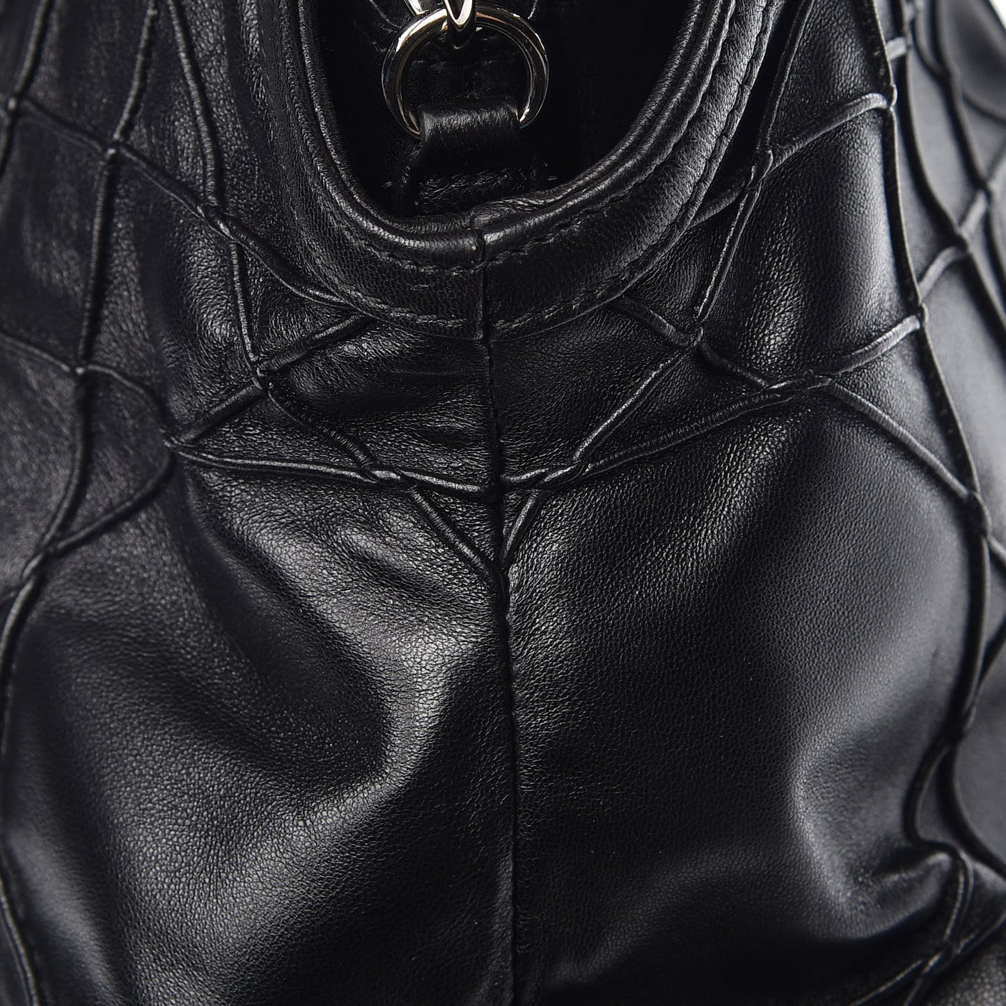 Lambskin Cannage Large Granville Tote Black