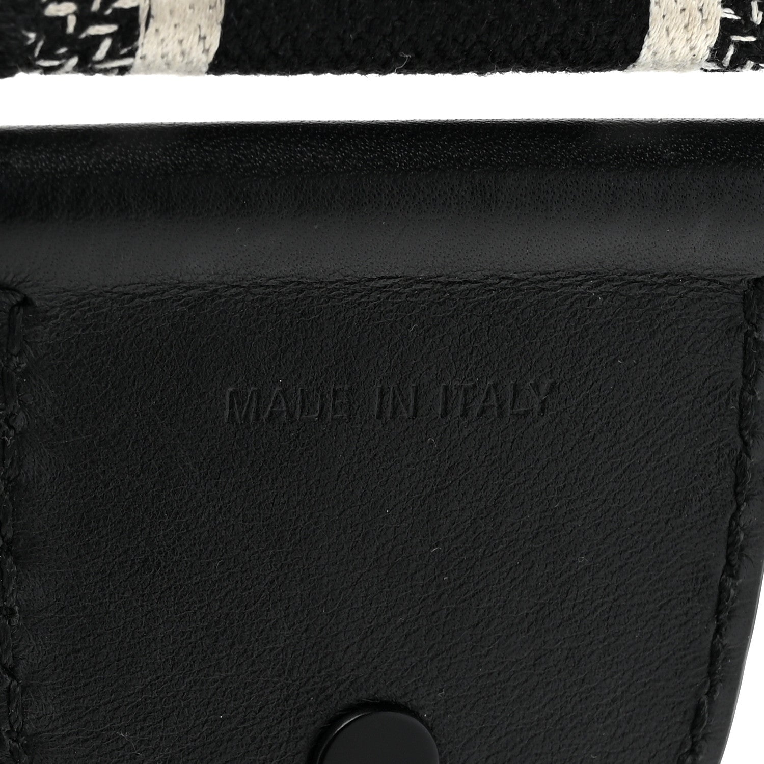 Christian Dior Canvas Embroidered Shoulder Strap Black Ultramatte 4 of 5