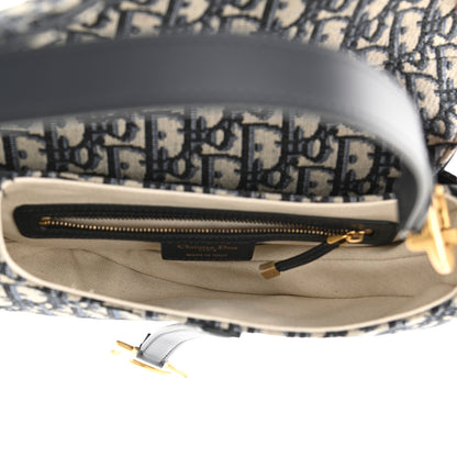 Christian Dior Oblique Saddle Bag Blue 5 of 11