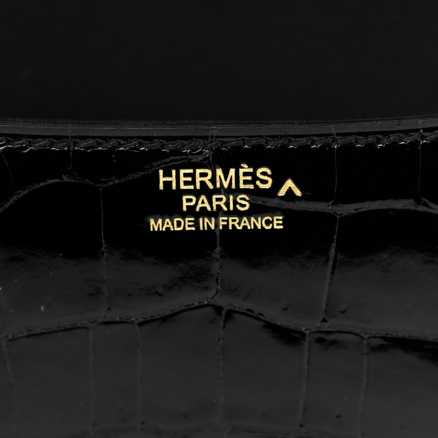 Hermes Shiny Porosus Crocodile Constance 24 Black 6 of 11