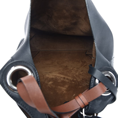 Burberry Calfskin Grommet Hobo Black 7 of 18