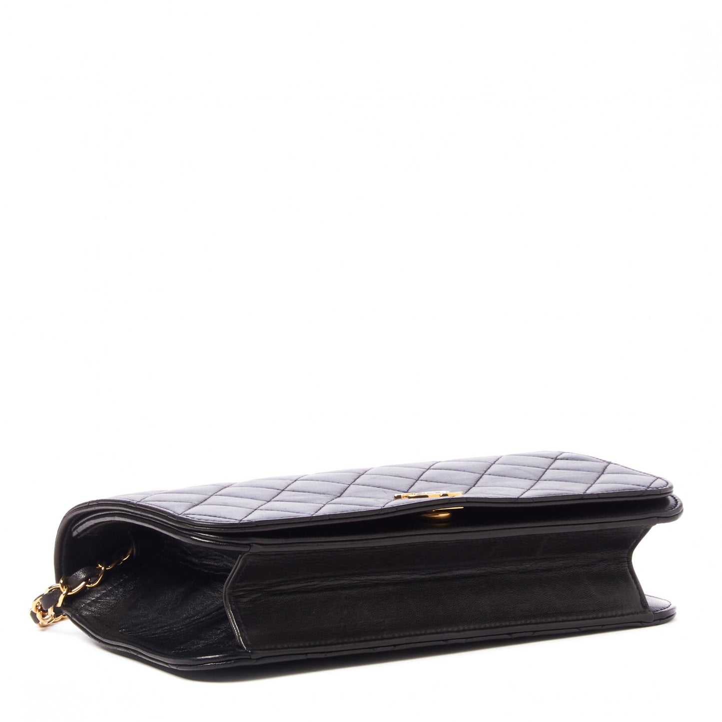 Lambskin Quilted Small Single Flap Black