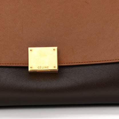 Celine Satin Baby Grained Calfskin Medium Tri-Color Trapeze Tan 12 of 12
