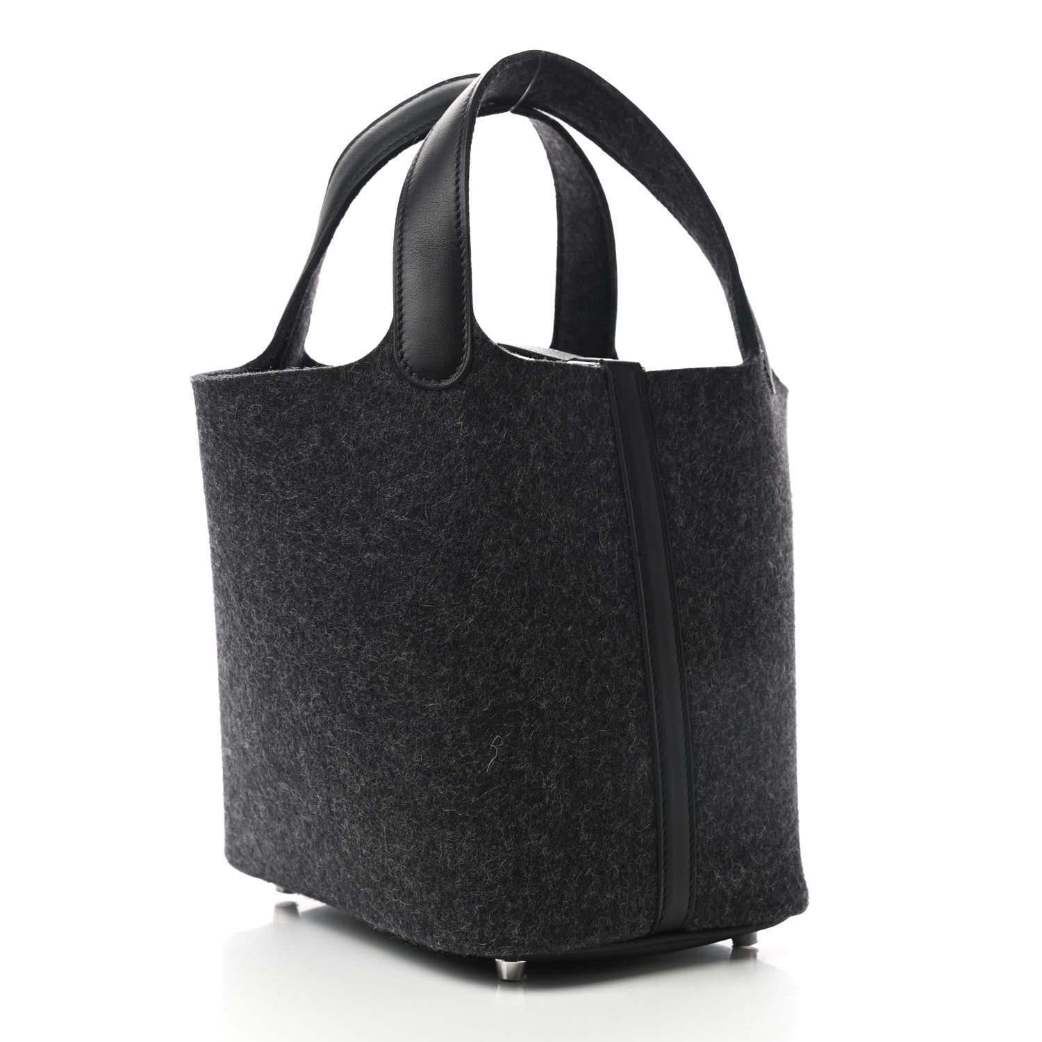 Hermes Feutre Swift Picotin Lock 18 PM Gris Moyen Black 2 of 8