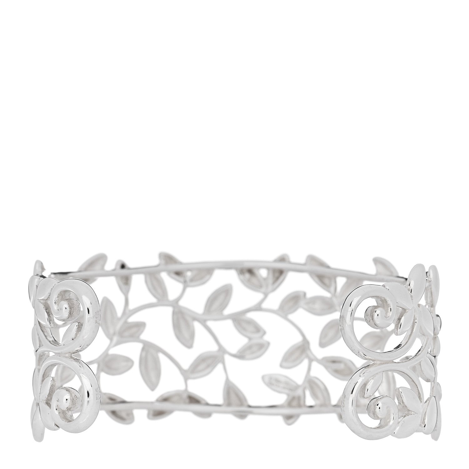 Tiffany Sterling Silver Paloma Picasso Olive Leaf Cuff Bracelet 2 of 3