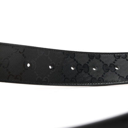 Gucci Imprime Monogram Interlocking G Belt 85 34 Black 6 of 6
