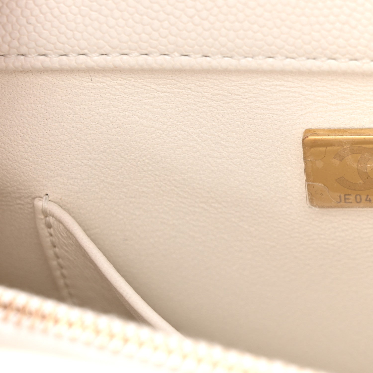 Chanel Caviar Quilted Small Coco Handle Flap White 7 of 11