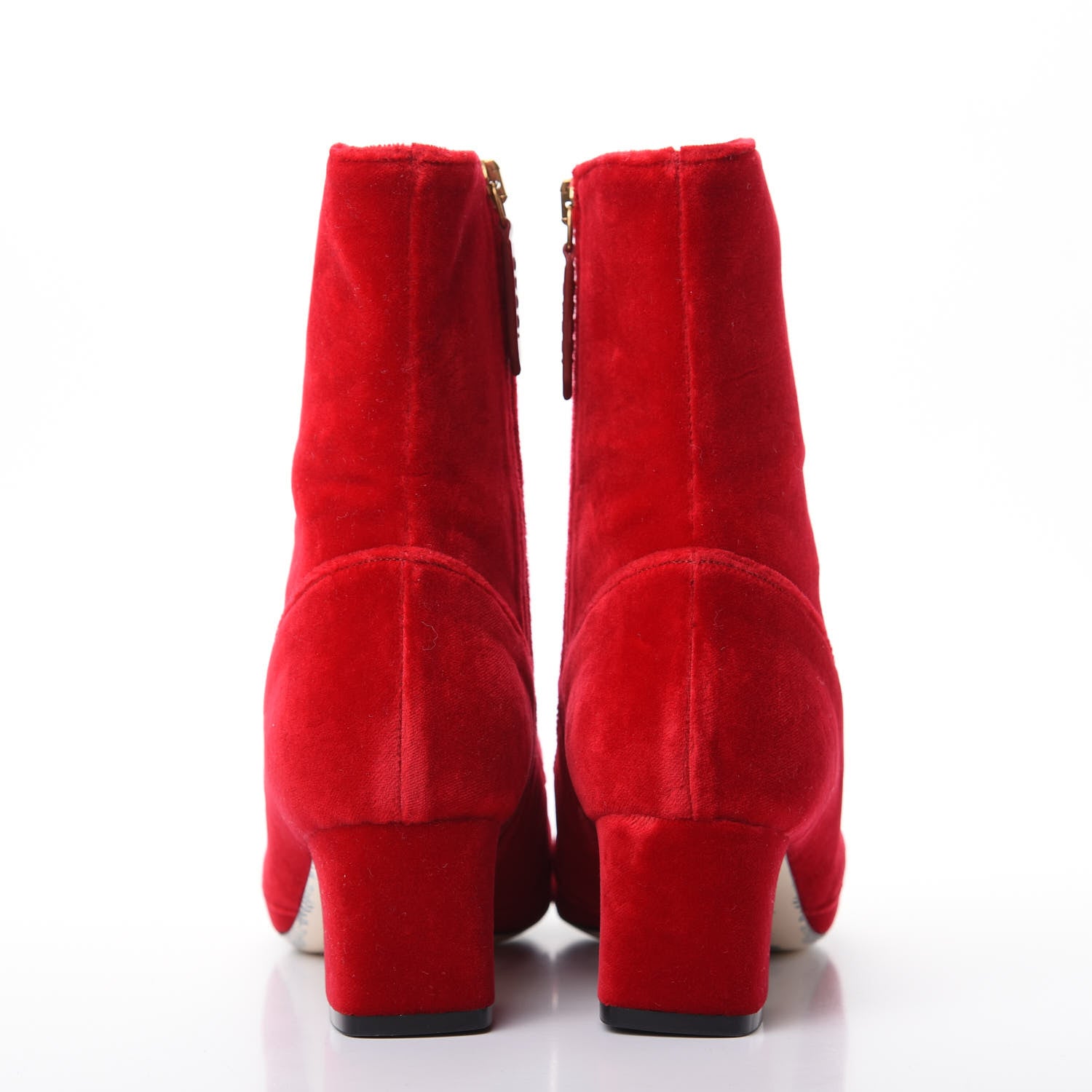 Gucci Softy Velvet Malaga Kid GG Victoire 55mm Ankle Boots 36.5 Hibiscus Red 5 of 11