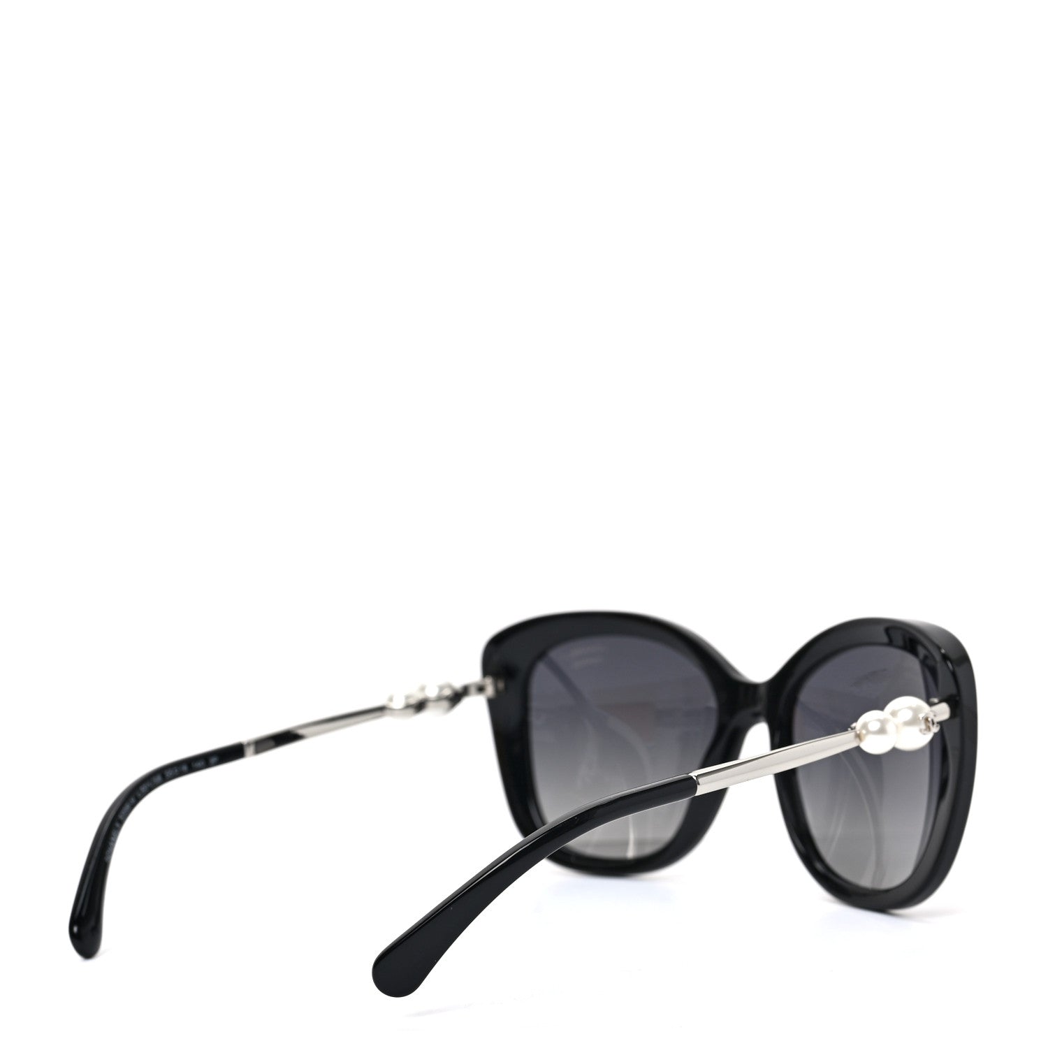 Chanel Acetate Polarized Butterfly Winter Pearl Sunglasses 5339-H Black 4 of 7