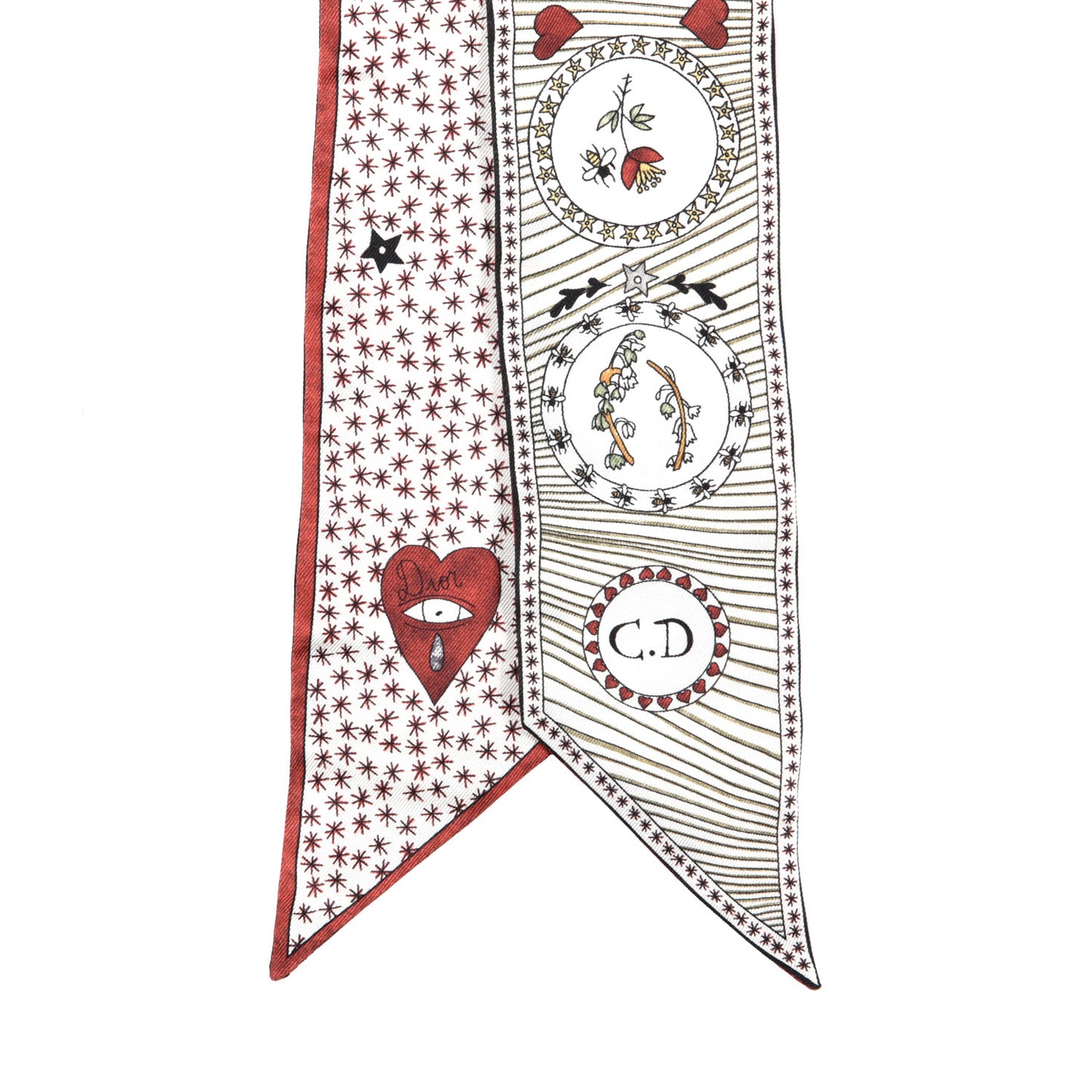 Silk Le Soleil Tarot Mitzah Scarf Off White