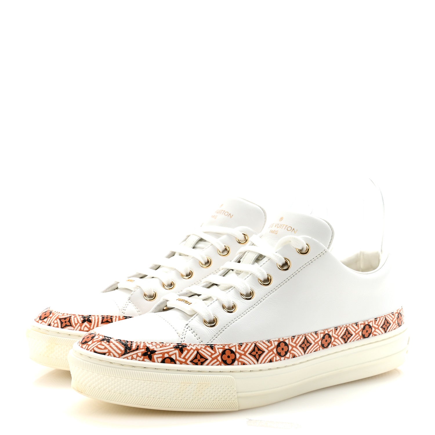 Louis Vuitton Calfskin Monogram Crafty Sneaker 38 White 1825788