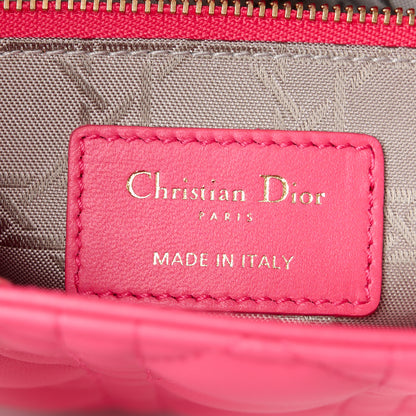 Christian Dior Lambskin Cannage Small My ABCDior Lady Dior Fraise 6 of 10