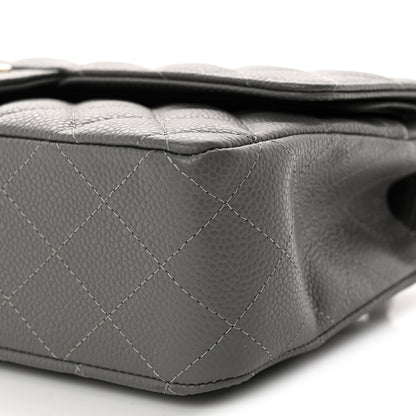 Chanel Caviar Quilted Medium Double Flap Grey 10 of 10