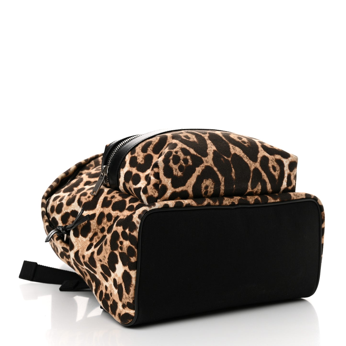 Canvas Leopard Print City Backpack Light Natural