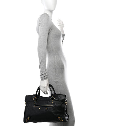 Balenciaga Agneau Classic Gold Hardware City Black 2 of 11