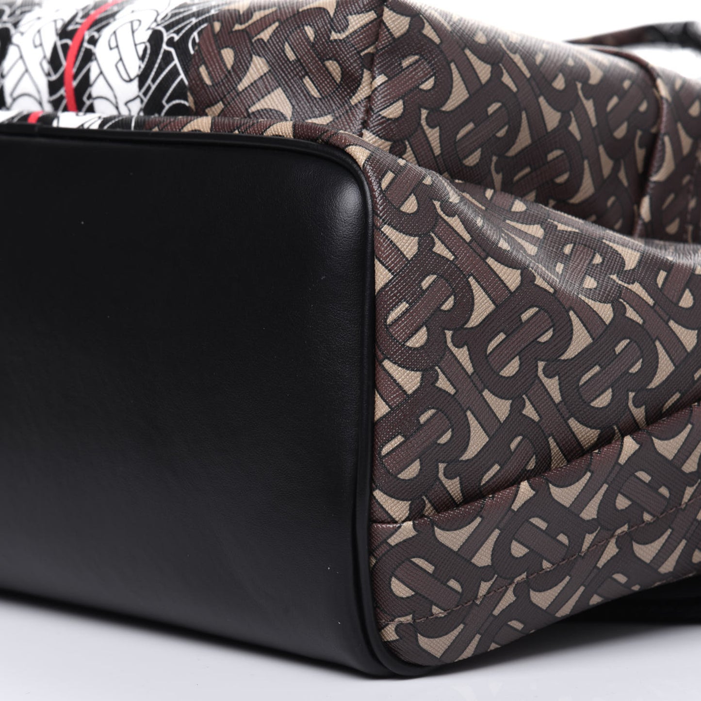 E-Canvas Monogram Stripe Backpack Bridle Brown