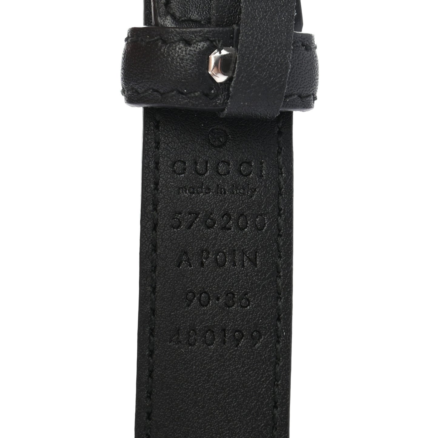 Moon Calfskin Crystal Square G Madelyn 20mm Belt 90 36 Black
