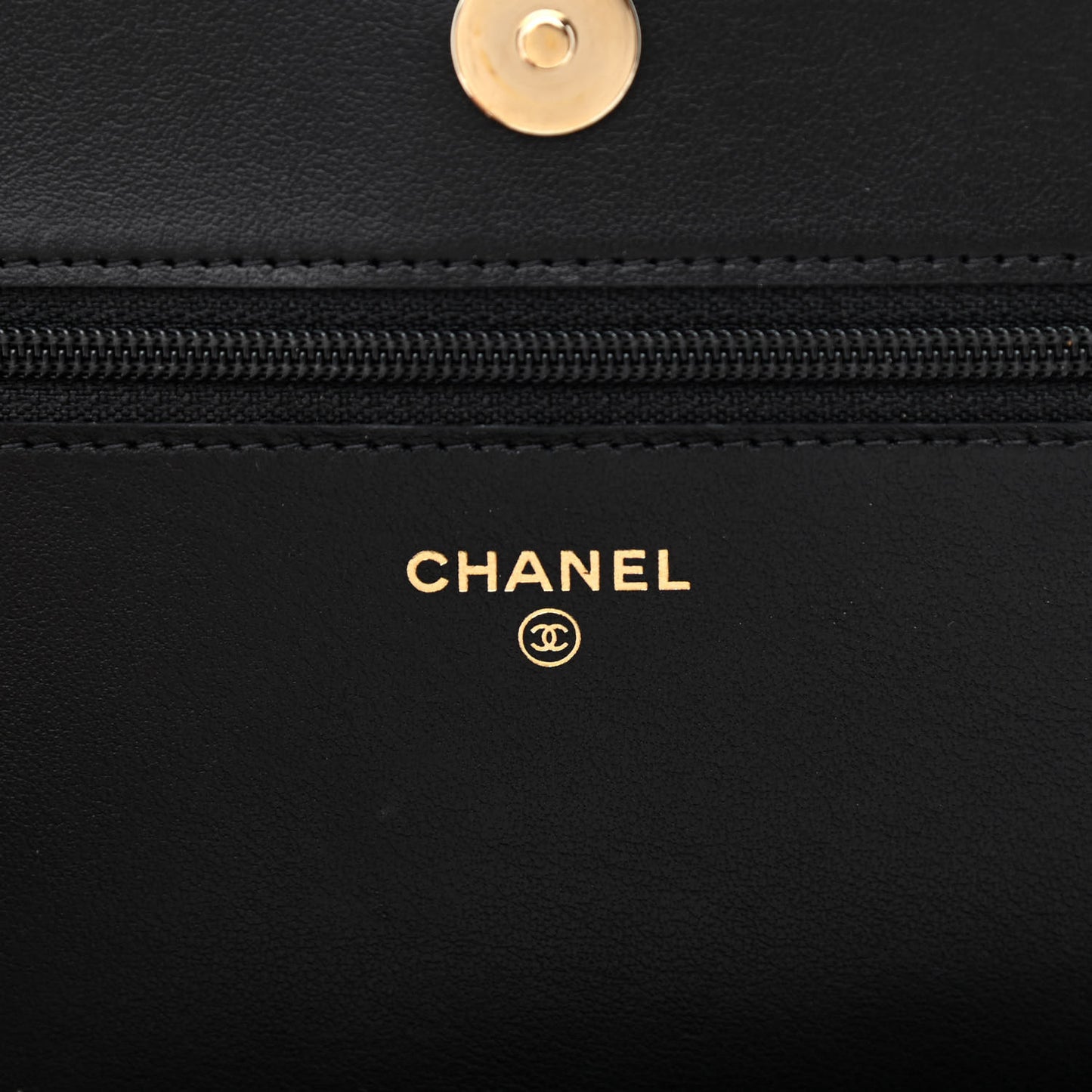 Caviar Quilted Vintage Mademoiselle Wallet On Chain WOC Black