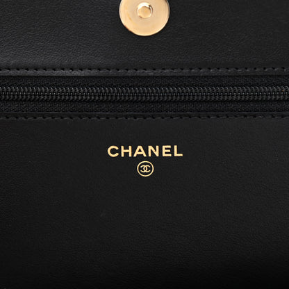 Chanel Caviar Quilted Vintage Mademoiselle Wallet On Chain WOC Black 6 of 14