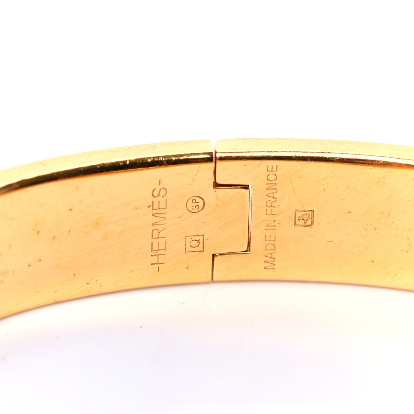 Enamel Narrow Clic Clac H Bracelet PM White