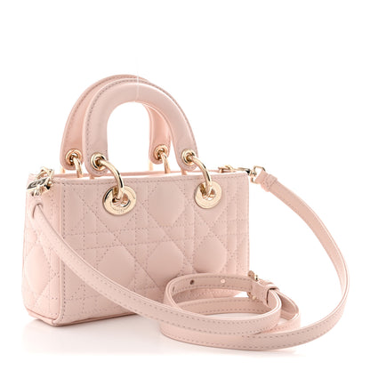 Christian Dior Lambskin Cannage Micro Lady D-Joy Powder Pink 3 of 11