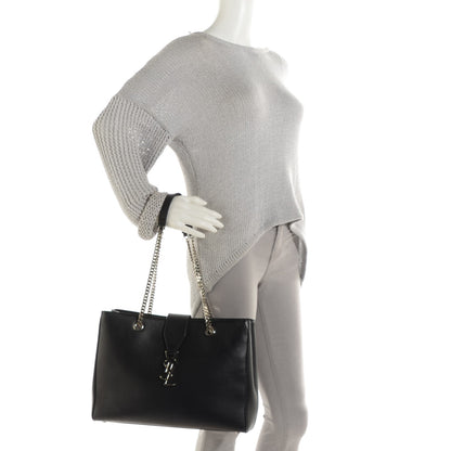 Saint Laurent Calfskin Classic Monogram Shopping Bag Black 2 of 10