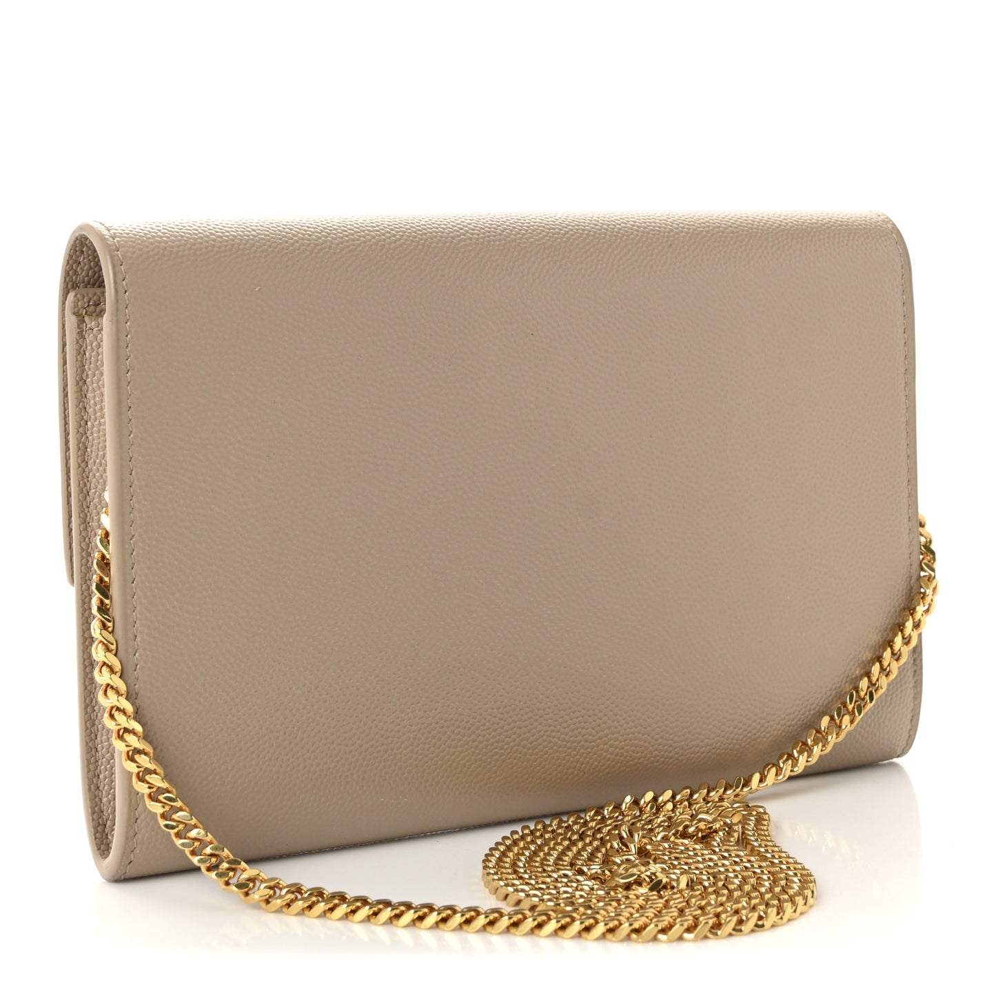 Grain De Poudre Monogram Uptown Chain Wallet Dark Beige