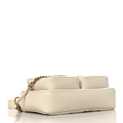 Chanel Calfskin Quilted Small Camera Case White 4 of 9