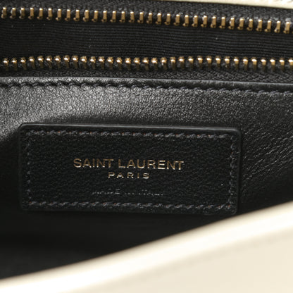 Saint Laurent Calfskin Y Quilted Small Joan Satchel Blanc Vintage 6 of 10