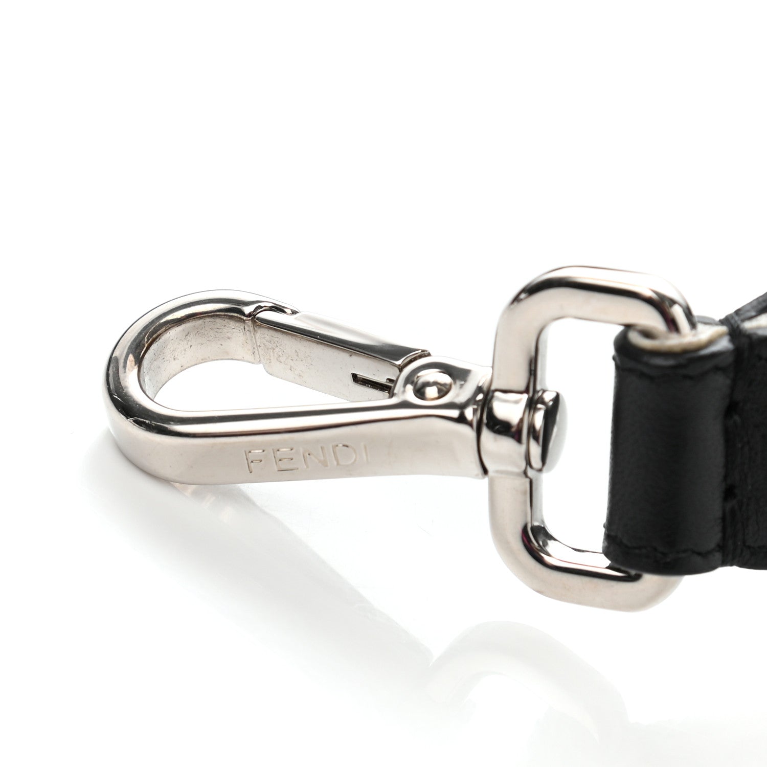 Fendi Velvet Tapestry Calfskin FF Reloaded Strap You White Black 5 of 6
