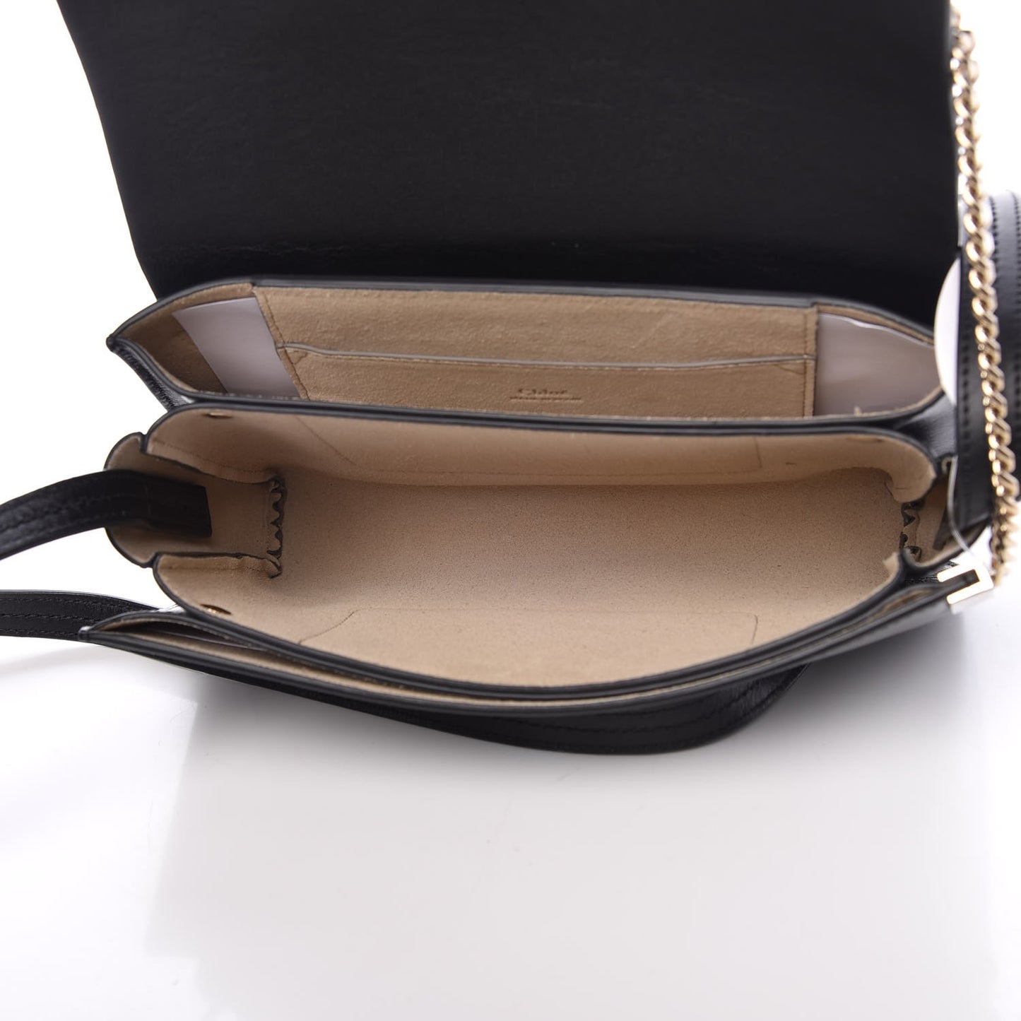 Suede Calfskin Small Faye Shoulder Bag Black